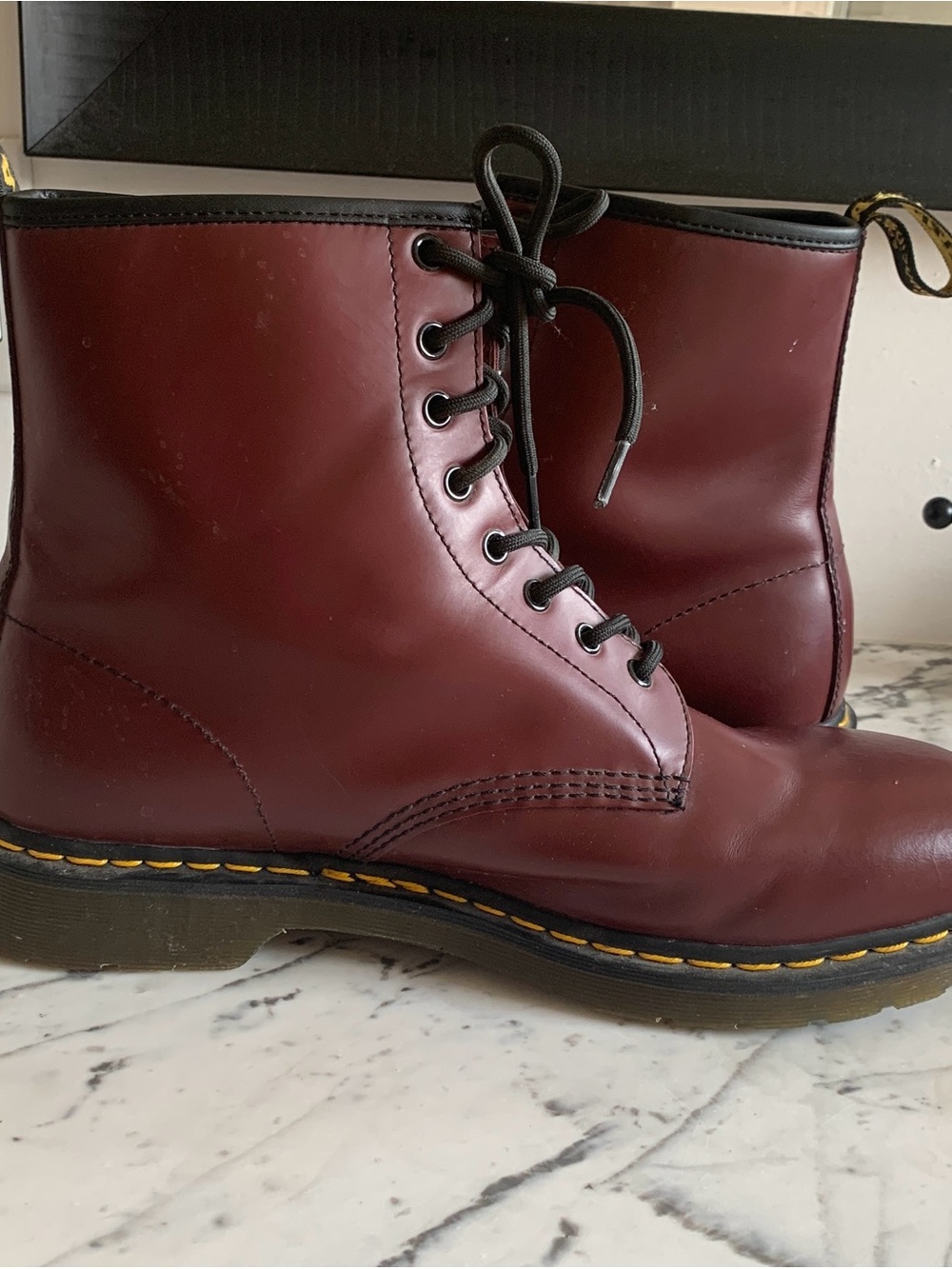 Dr. Martens 1460 Men’s 8-Eye Lace-Up Boot in Cherry Red